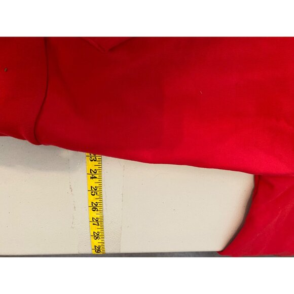 Levis Red Embroidered Floral Hoodie Sweatshirt Womens Pullover Medium - Picture 10 of 11